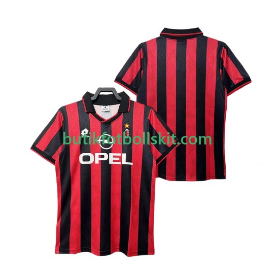 AC Milan 1995 1996 Retro Män Hemma Matchtröja Kortärmad