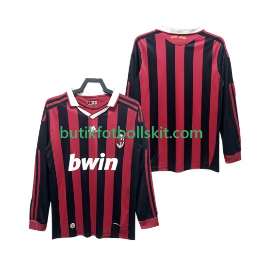 AC Milan 2009 Retro Män Hemma Matchtröja 2010 Långärmad