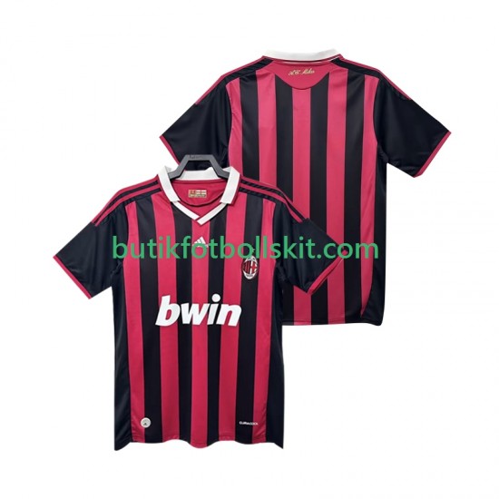 AC Milan 2009 Retro Män Hemma Matchtröja 2010 Kortärmad