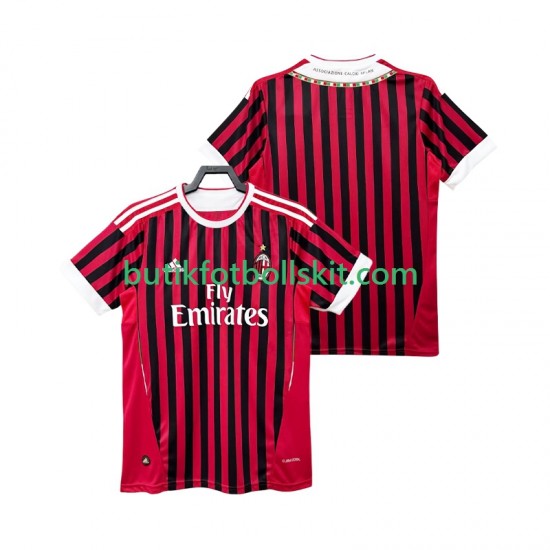 AC Milan 2012 Retro Män Hemma Matchtröja 2011 Kortärmad