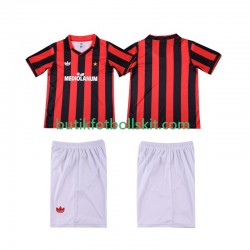 AC Milan 1990 1991 Retro Barn Hemma Matchtröja Kortärmad