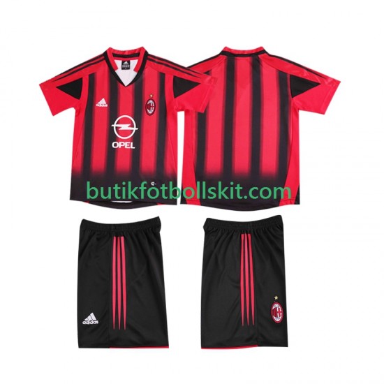 AC Milan 2005 Retro Barn Hemma Matchtröja 2004 Kortärmad