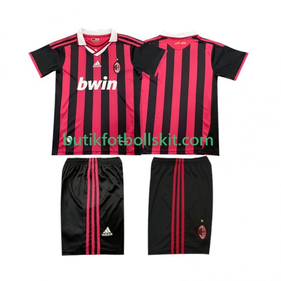 AC Milan 2009 Retro Barn Hemma Matchtröja 2010 Kortärmad