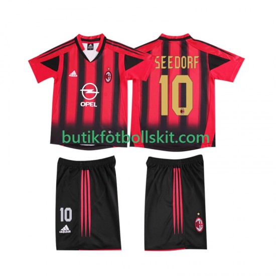 AC Milan SEEDORF 10 2005 Retro Barn Hemma Matchtröja 2004 Kortärmad