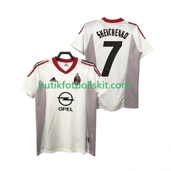 AC Milan SHEVCHENKO 7 2005 Retro Män Borta Matchtröja 2004 Kortärmad