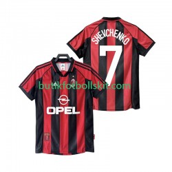 AC Milan SHEVCHENKO 7 Retro Män Hemma Matchtröja 1999 1998 Kortärmad