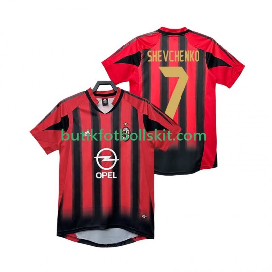AC Milan SHEVCHENKO 7 2005 Retro Män Hemma Matchtröja 2004 Kortärmad