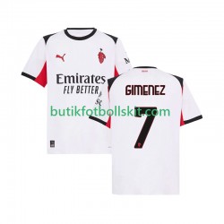 AC Milan Santiago Gimenez 7 Män Borta Matchtröja 2025/26 Kortärmad