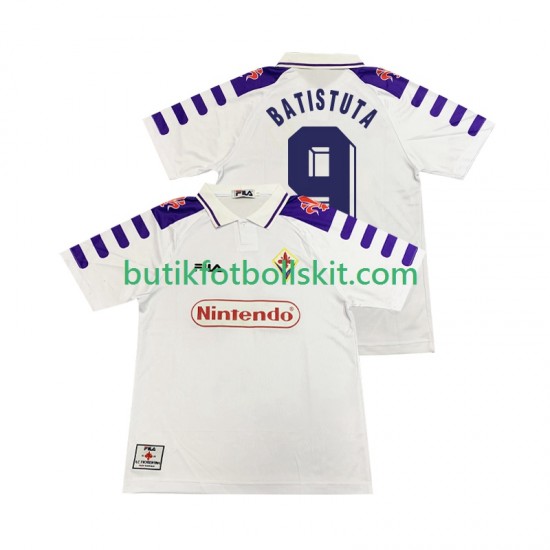 Fiorentina BASTUTA 9 Retro Män Borta Matchtröja 1999 1998 Kortärmad