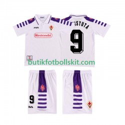 Fiorentina BASTUTA 9 Retro Barn Borta Matchtröja 1999 1998 Kortärmad