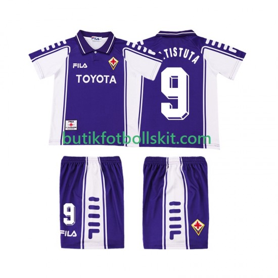 Fiorentina BASTUTA 9 2000 Retro Barn Hemma Matchtröja 1999 Kortärmad