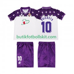 Fiorentina RUI COSTA 10 1992 1993 Retro Barn Borta Matchtröja Kortärmad