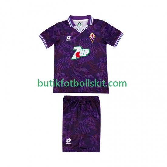 Fiorentina 1992 1993 Retro Barn Hemma Matchtröja Kortärmad