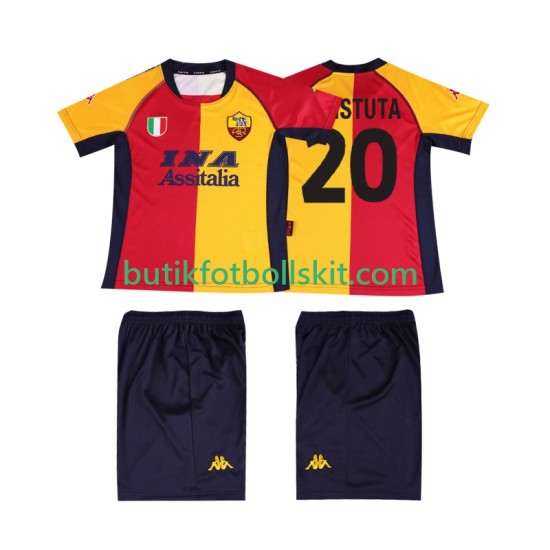 AS Roma Batistuta 20 2000 2001 Retro Barn Hemma Matchtröja Kortärmad