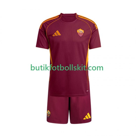 AS Roma Barn Hemma Matchtröja 2025/26 Kortärmad