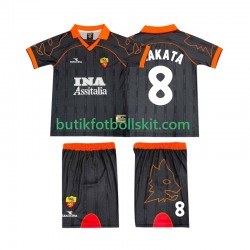 AS Roma NAKATA 8 2000 Retro Barn Borta Matchtröja 1999 Kortärmad