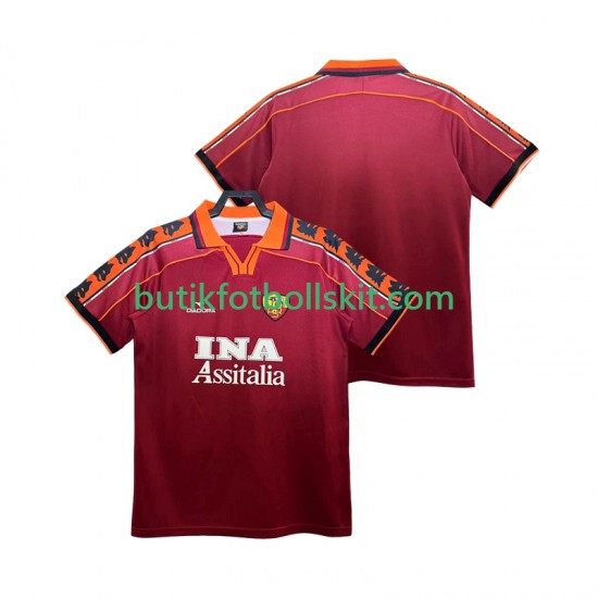 AS Roma Retro Män Hemma Matchtröja 1999 1998 Kortärmad