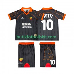 AS Roma TOTTI 10 2000 Retro Barn Borta Matchtröja 1999 Kortärmad
