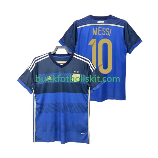 Argentina Lionel Messi 10 2014 Retro Män Borta Matchtröja Kortärmad