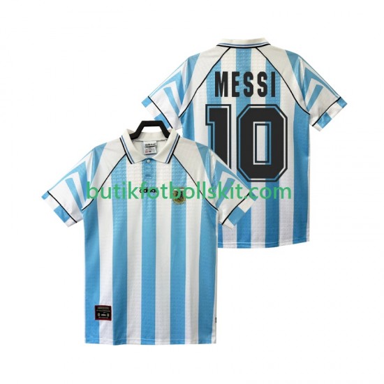 Argentina Lionel Messi 10 1996 1997 Retro Män Hemma Matchtröja Kortärmad