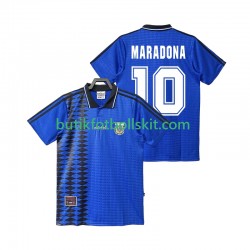 Argentina MARADONA 10 1994 Retro Män Borta Matchtröja Kortärmad