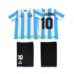 Argentina MARADONA 10 1986 Retro Barn Hemma Matchtröja Kortärmad