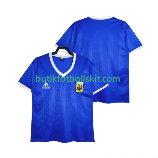 Argentina 1986 Retro Män Borta Matchtröja Kortärmad