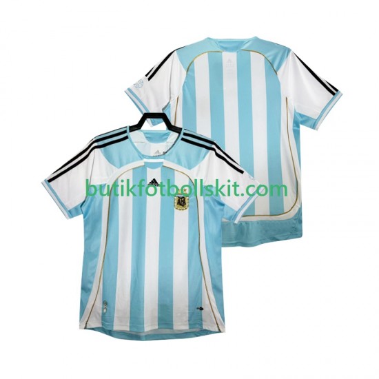 Argentina 2014 Retro Män Hemma Matchtröja Kortärmad