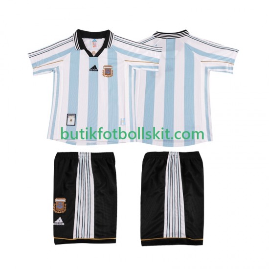 Argentina Retro Barn Hemma Matchtröja 1998 Kortärmad