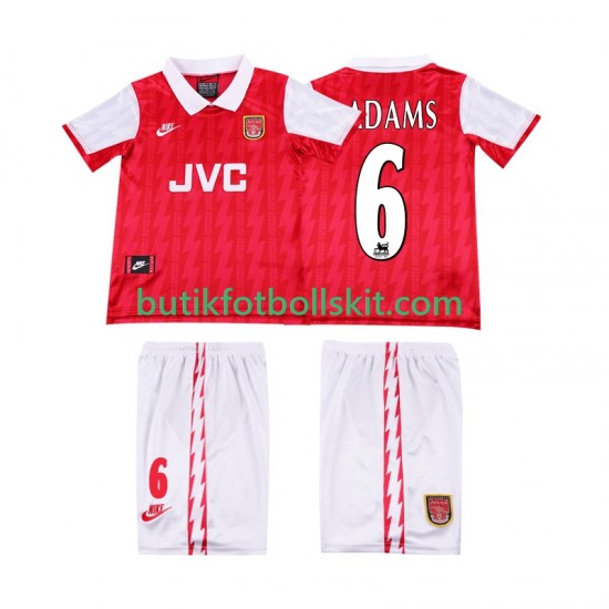 Arsenal ADAMS 6 1994 1996 Retro Barn Hemma Matchtröja Kortärmad