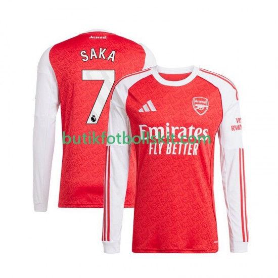 Arsenal Bukayo Saka 7 Män Hemma Matchtröja 2025/26 Långärmad