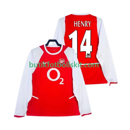 Arsenal Henry 14 2003 Retro Män Hemma Matchtröja 2002 Långärmad