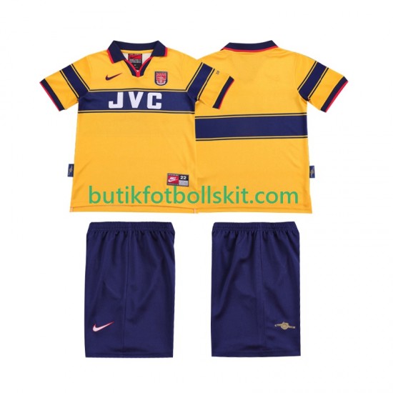 Arsenal 1997 Retro Barn Borta Matchtröja 1999 Kortärmad