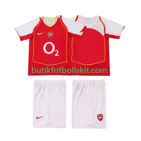 Arsenal 2005 Retro Barn Hemma Matchtröja 2004 Kortärmad