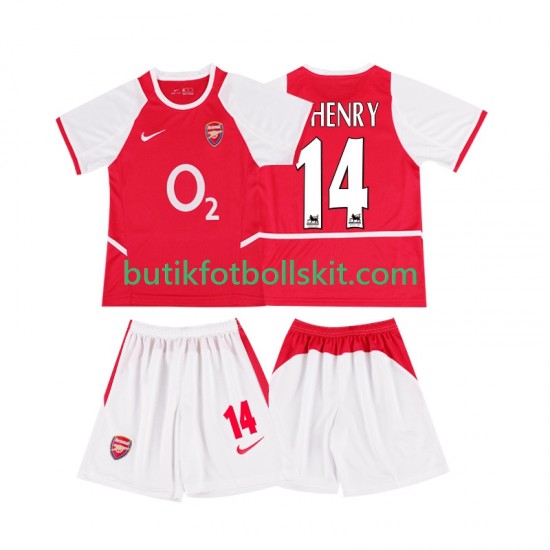 Arsenal Thierry Henry 14 2003 Retro Barn Hemma Matchtröja 2002 Kortärmad