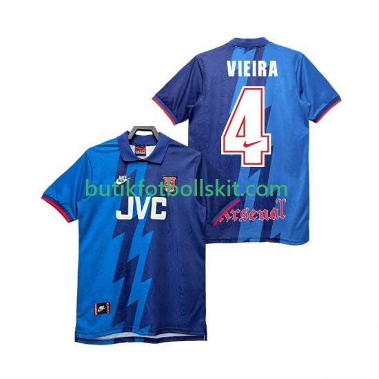 Arsenal VIEIRA 4 1995 1996 Retro Män Borta Matchtröja Kortärmad
