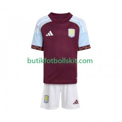 Aston Villa Barn Hemma Matchtröja 2025/26 Kortärmad
