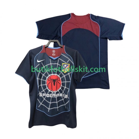 Atlético Madrid 2005 Retro Män Borta Matchtröja 2004 Kortärmad