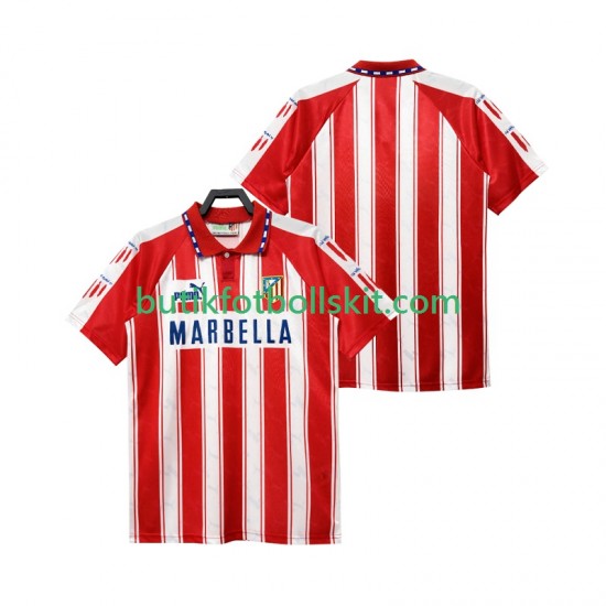 Atlético Madrid 1994 1995 Retro Män Hemma Matchtröja Kortärmad