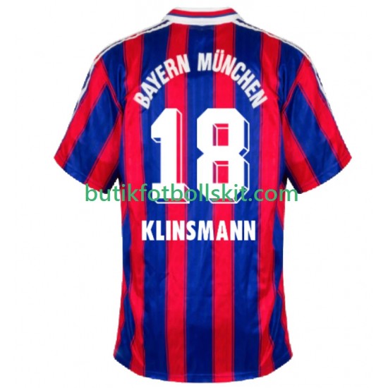 FC Bayern München Klinsmann 18 1995 1997 Retro Män Hemma Matchtröja Kortärmad