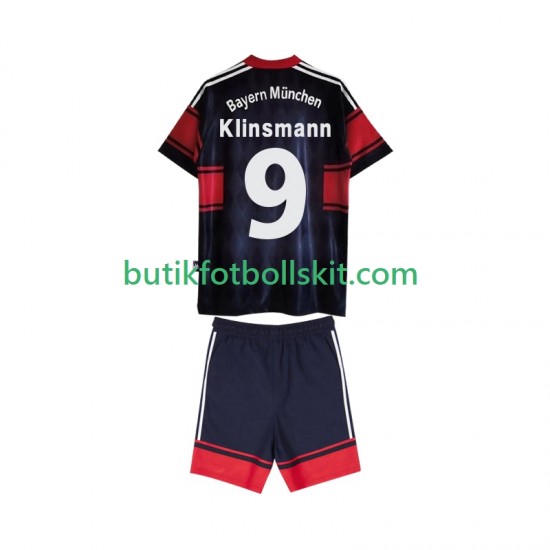 FC Bayern München Klinsmann 9 1997 Retro Barn Hemma Matchtröja 1999 Kortärmad