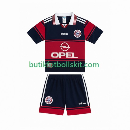 FC Bayern München 1997 Retro Barn Hemma Matchtröja 1999 Kortärmad