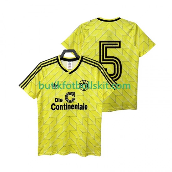 Borussia Dortmund 5 1988 1989 Retro Män Hemma Matchtröja Kortärmad