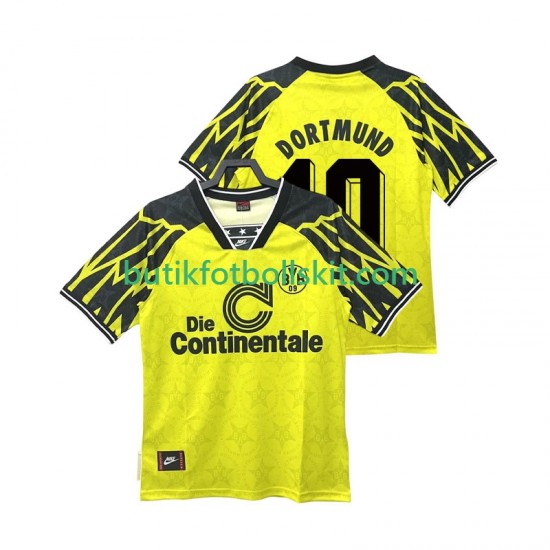 Borussia Dortmund Moller 10 1994 1995 Retro Män Hemma Matchtröja Kortärmad