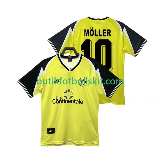 Borussia Dortmund Moller 10 1995 1996 Retro Män Hemma Matchtröja Kortärmad