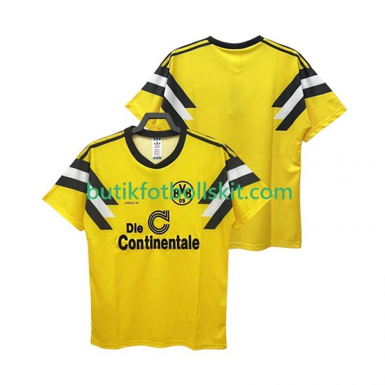 Borussia Dortmund DFB-POKAL 1989 Retro Män Hemma Matchtröja Kortärmad