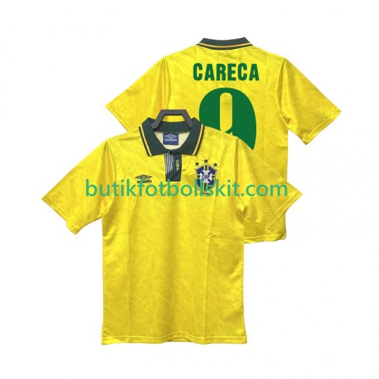 Brasilien CARECA 9 1991 1993 Retro Män Hemma Matchtröja Kortärmad