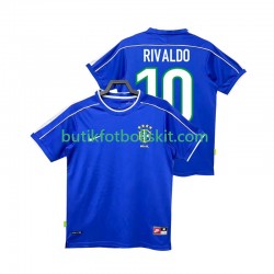Brasilien RIVALDO 10 Retro Män Borta Matchtröja 1998 Kortärmad