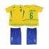 Brasilien Roberto Carlos 6 Retro Barn Hemma Matchtröja 2002 Kortärmad