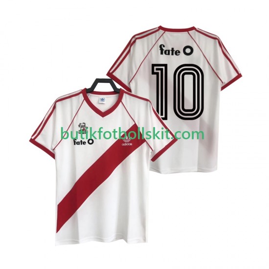 CA River Plate 10 1986 Retro Män Hemma Matchtröja Kortärmad